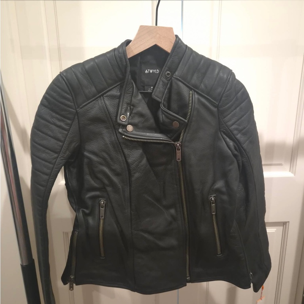 Women's Black Leather Biker Jacket